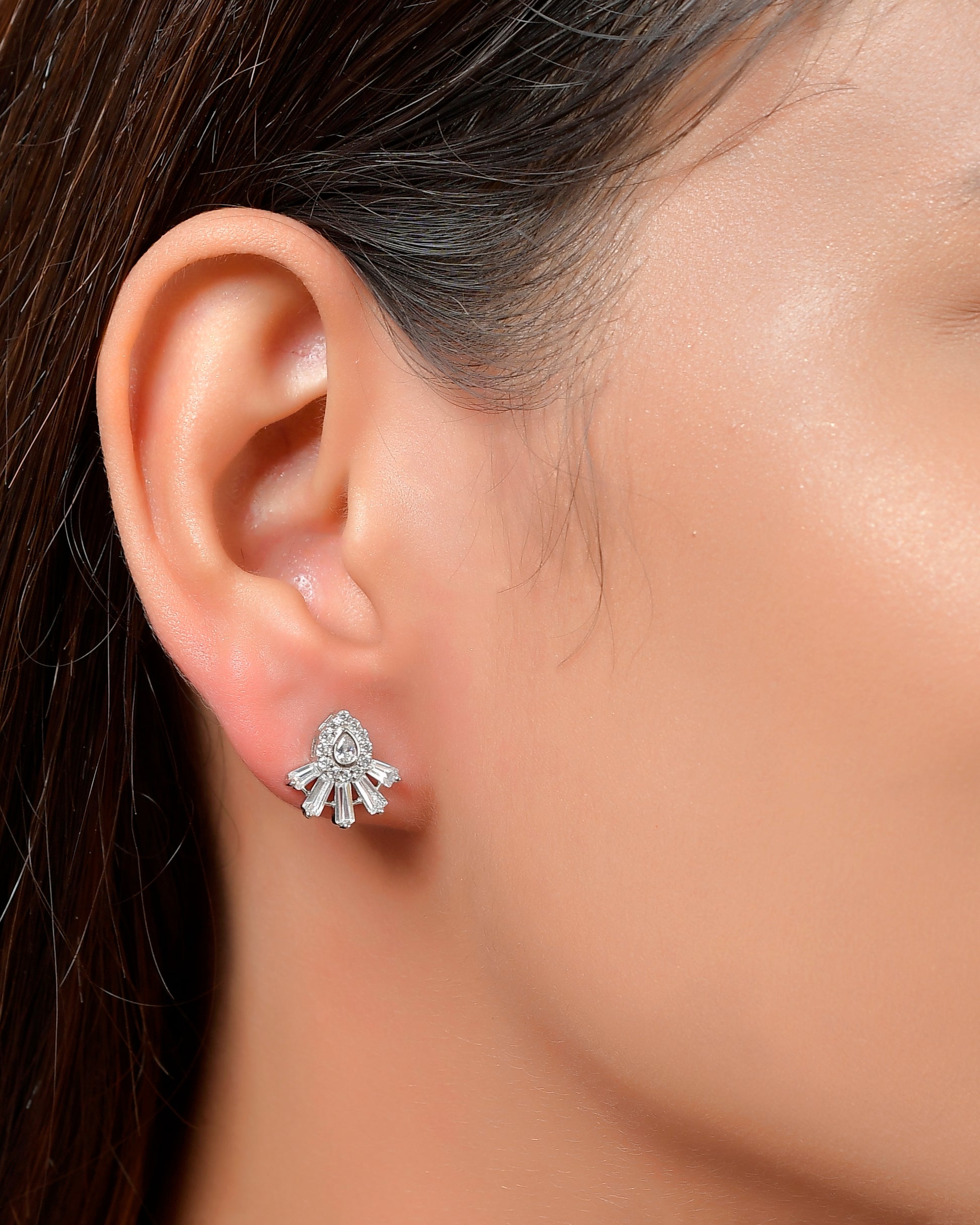 silver earring women