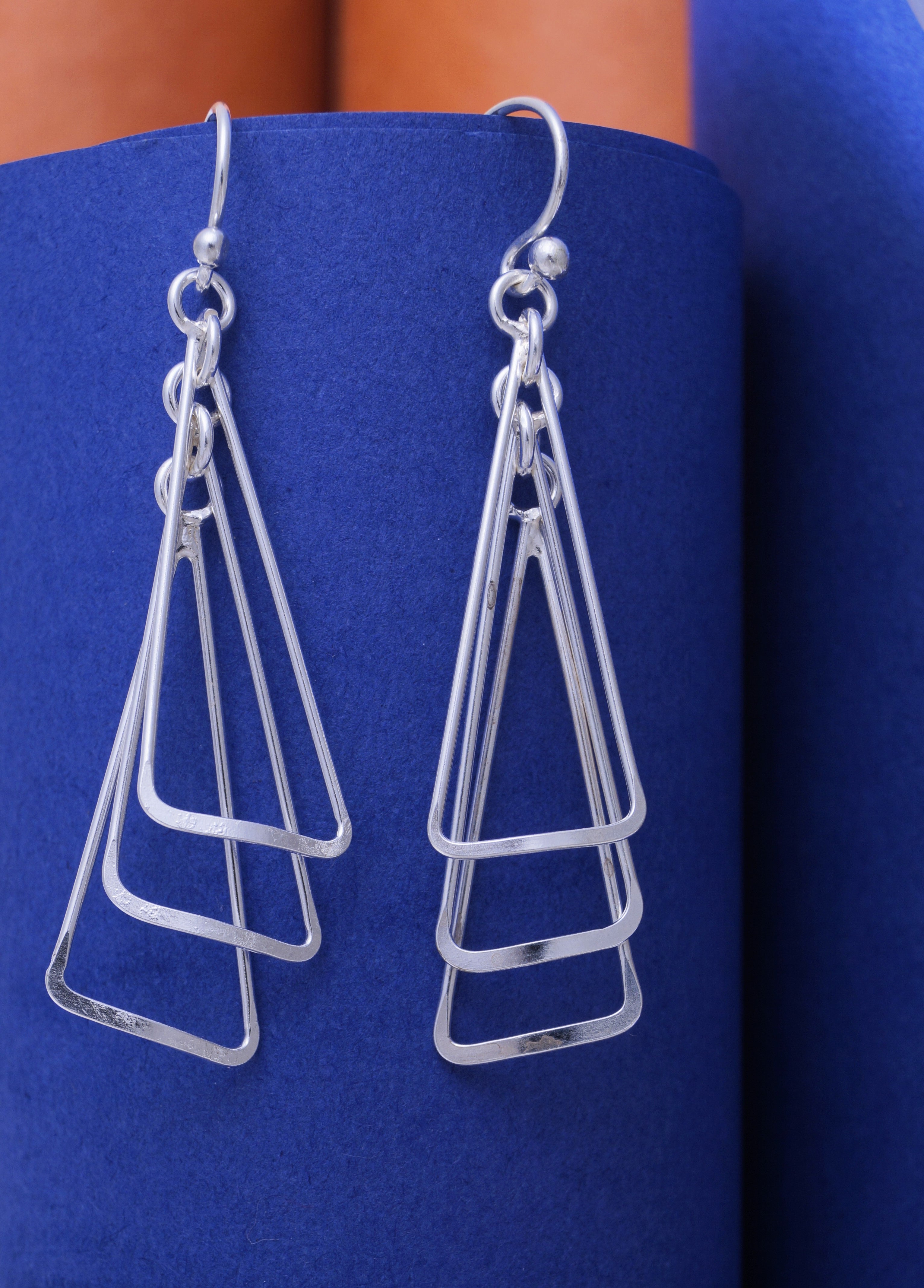 Blank silver triangle earrings - el arbol design