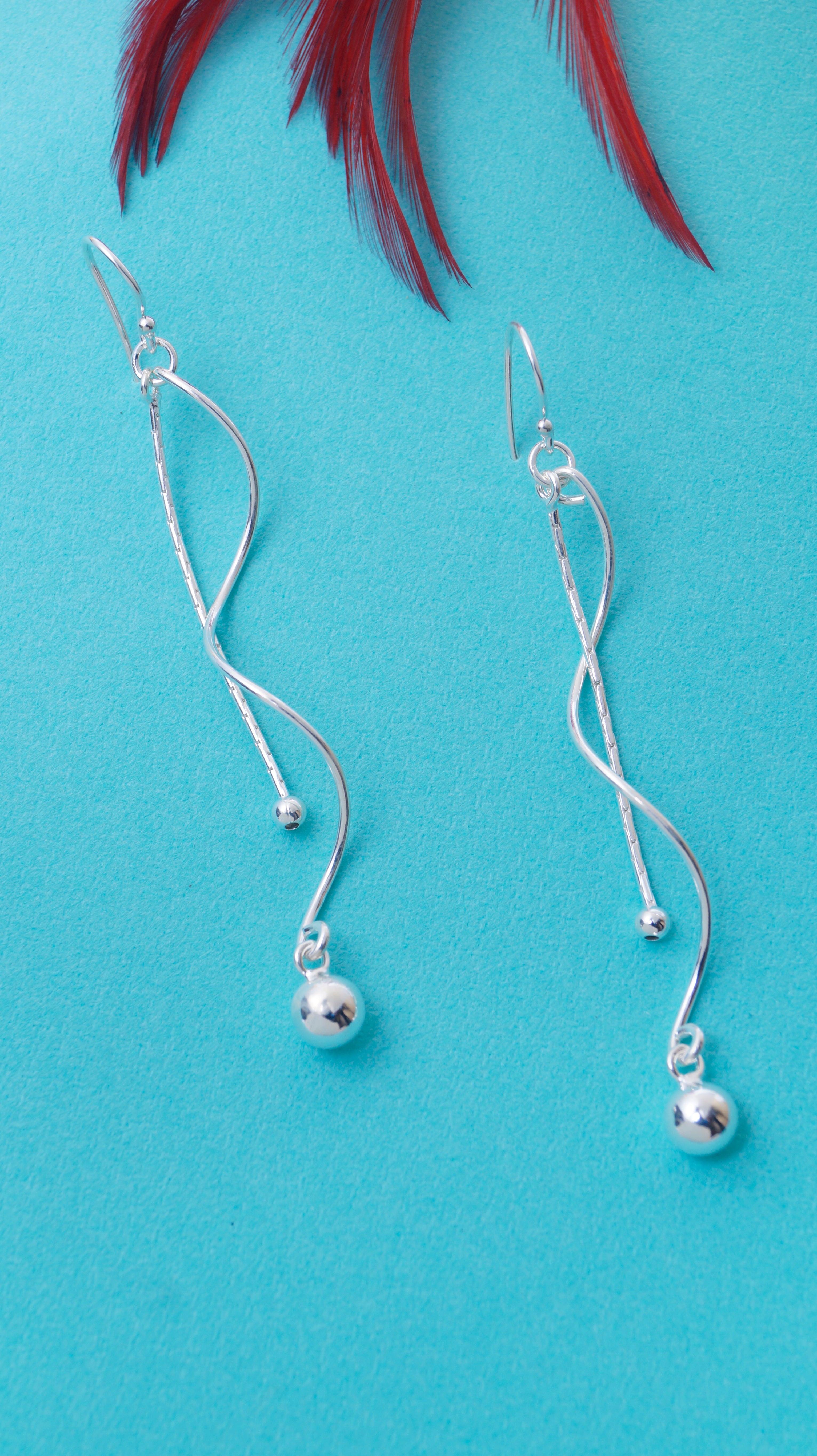 925 Sterling Silver Dangle Earrings Platinum Tone – Karizma Jewels
