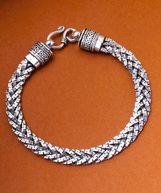 925 Sterling Silver Oxidized Bracelet for Men's