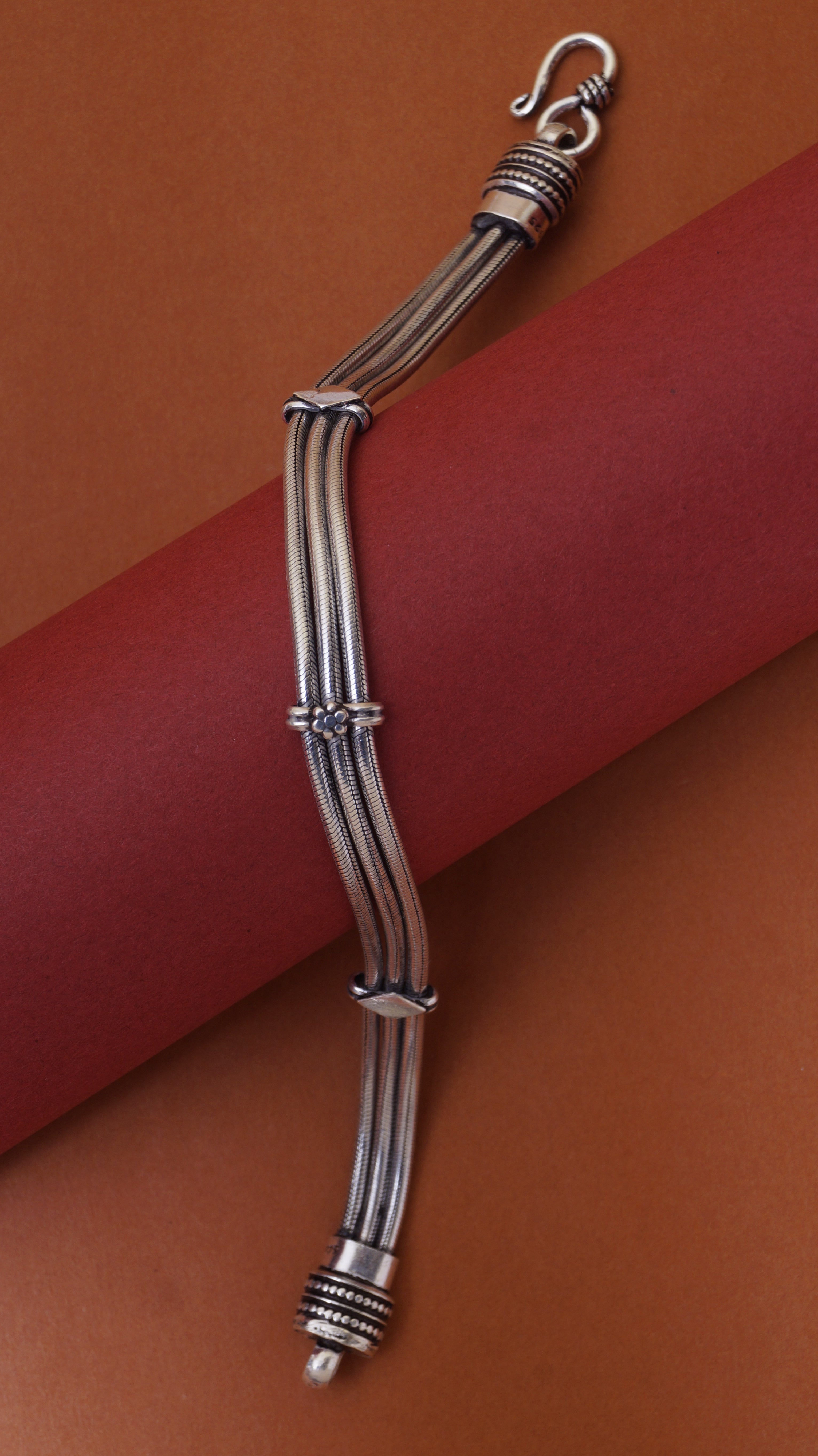 Elephant Hair Knot style 3 strand silver bracelet | Quality elephant hair  knot bracelets/bangles