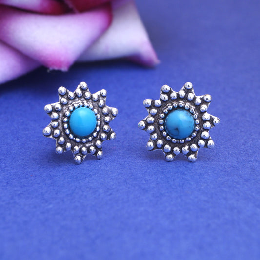  Turquoise silver earring