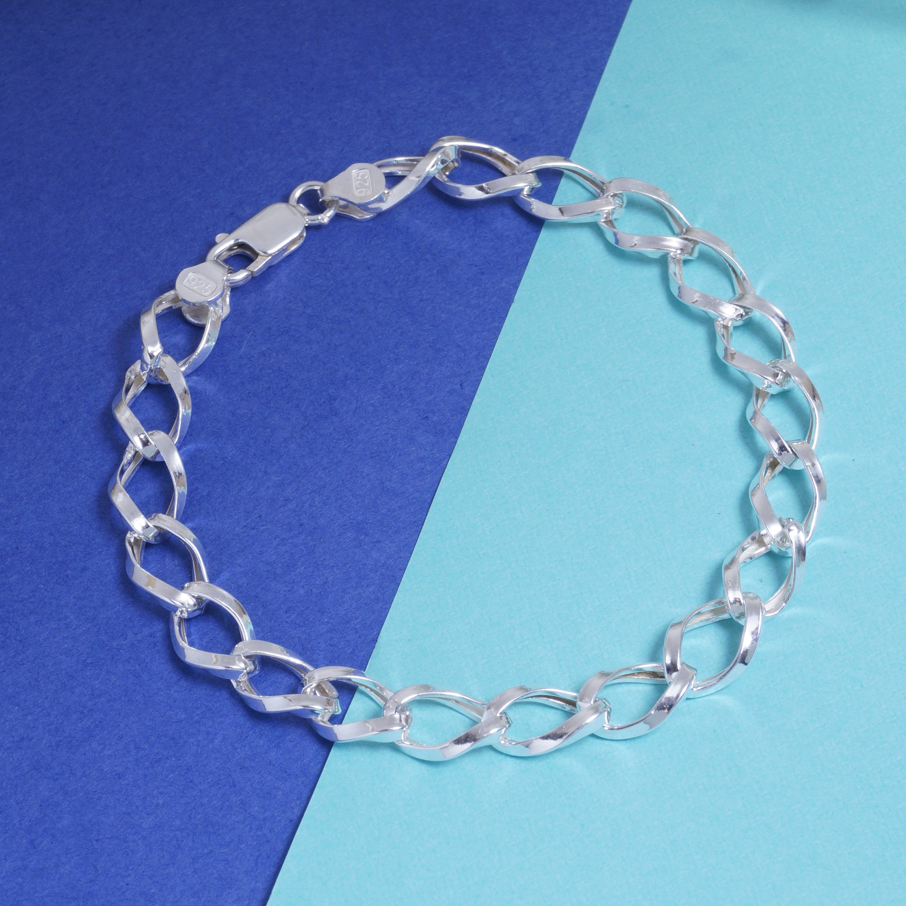 Figaro Chain Bracelet for Men and Boys - Forever Silver