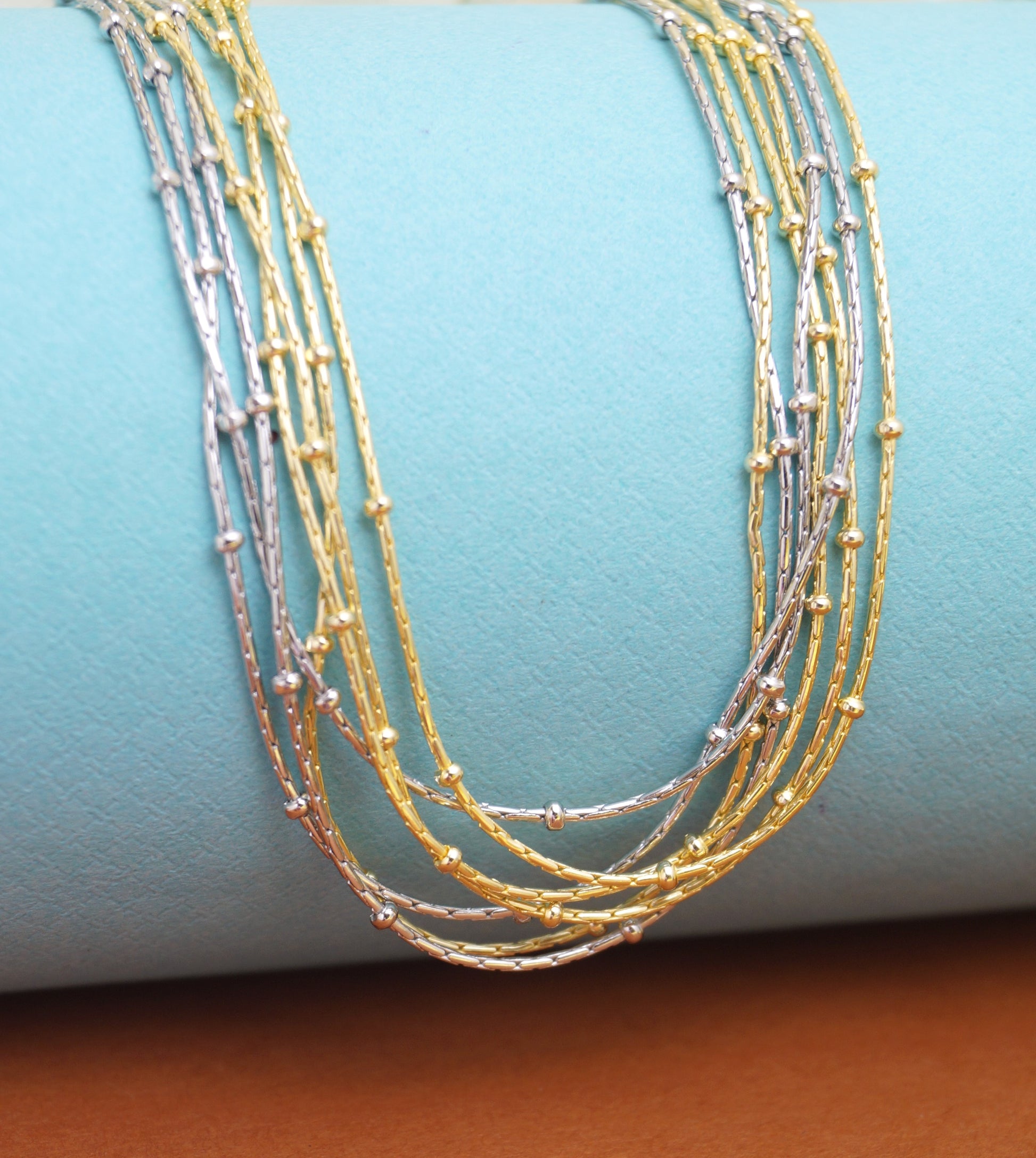 silver & gold plated chain