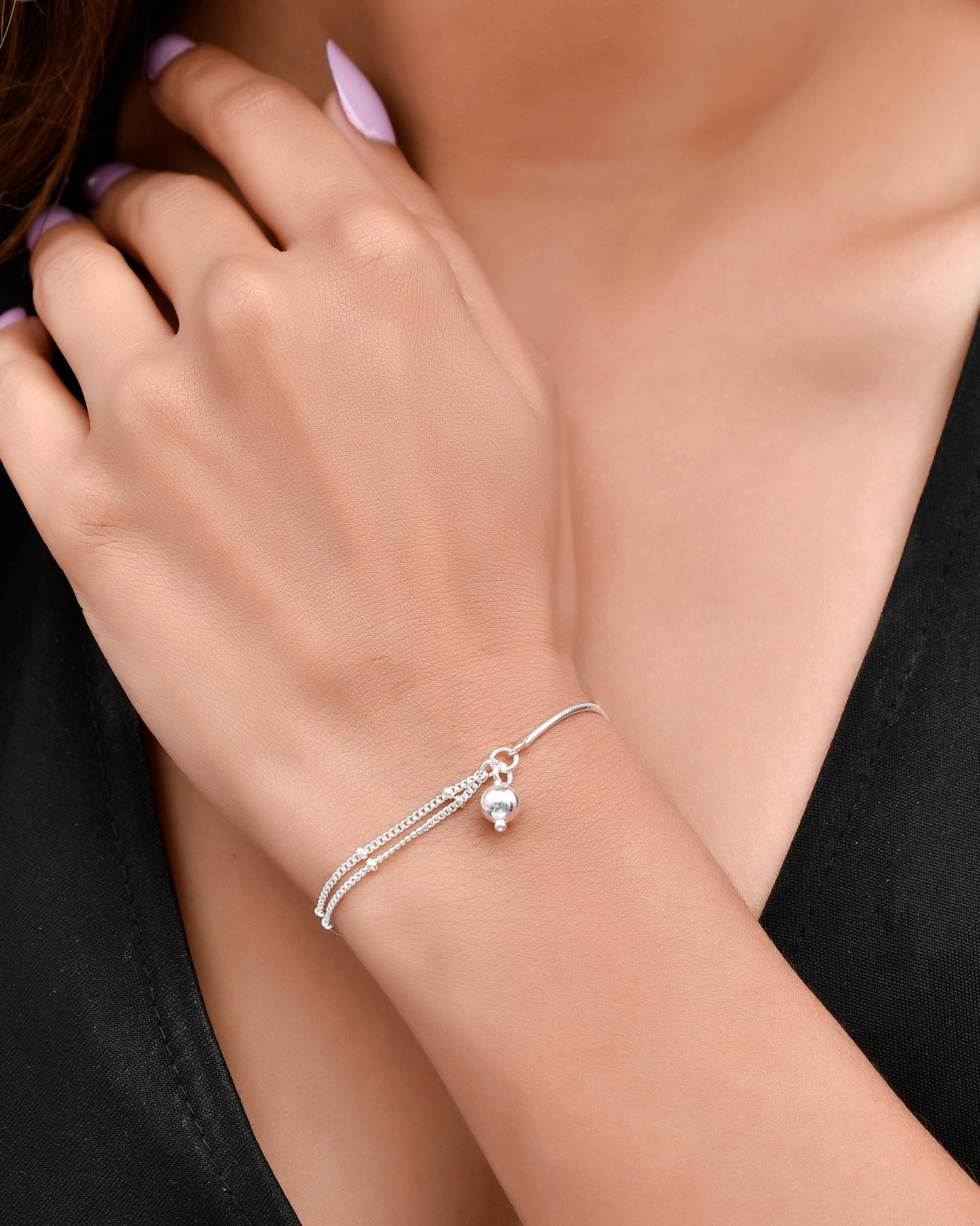 cute silver bracelet for girls & women
