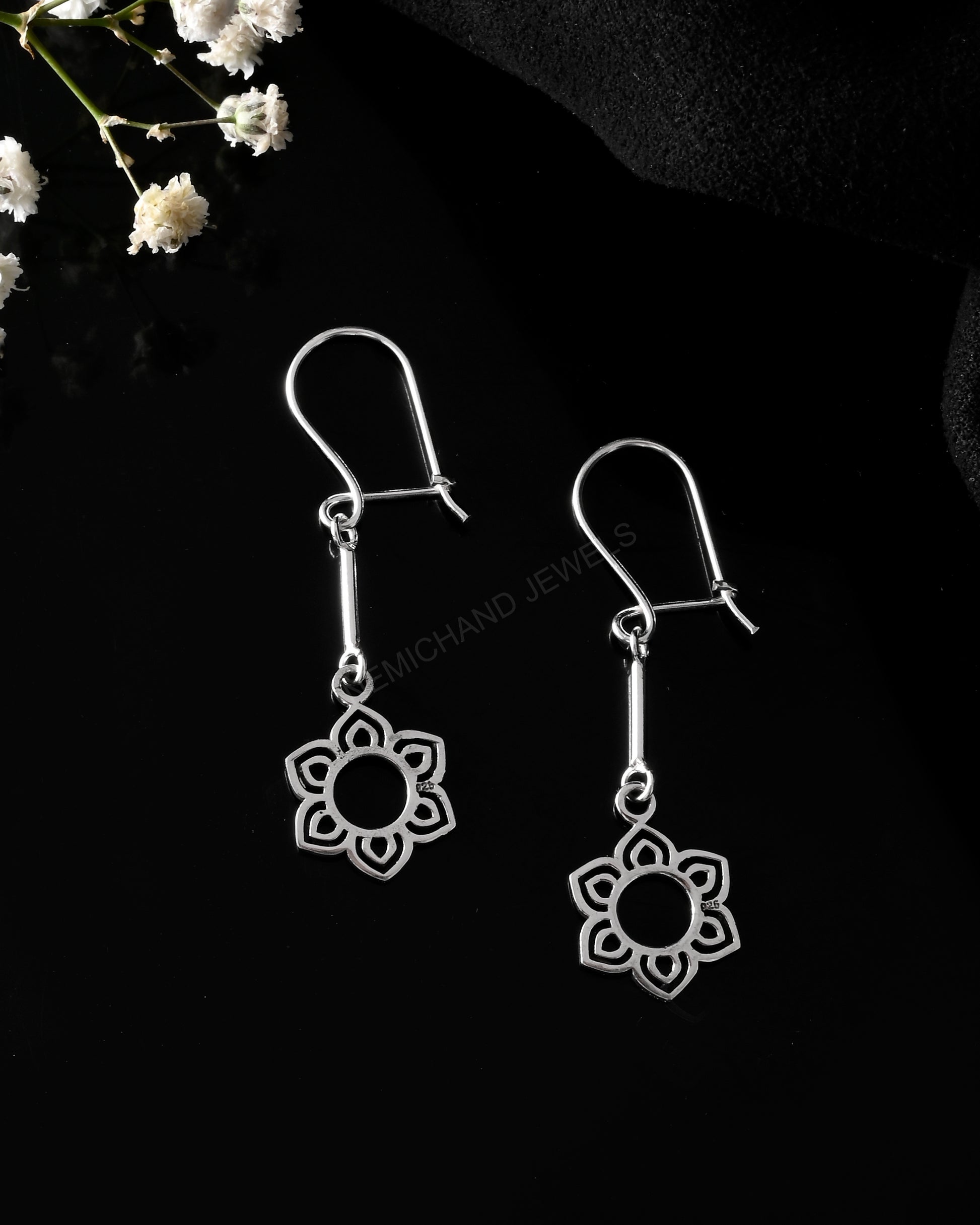 flower dangle earring