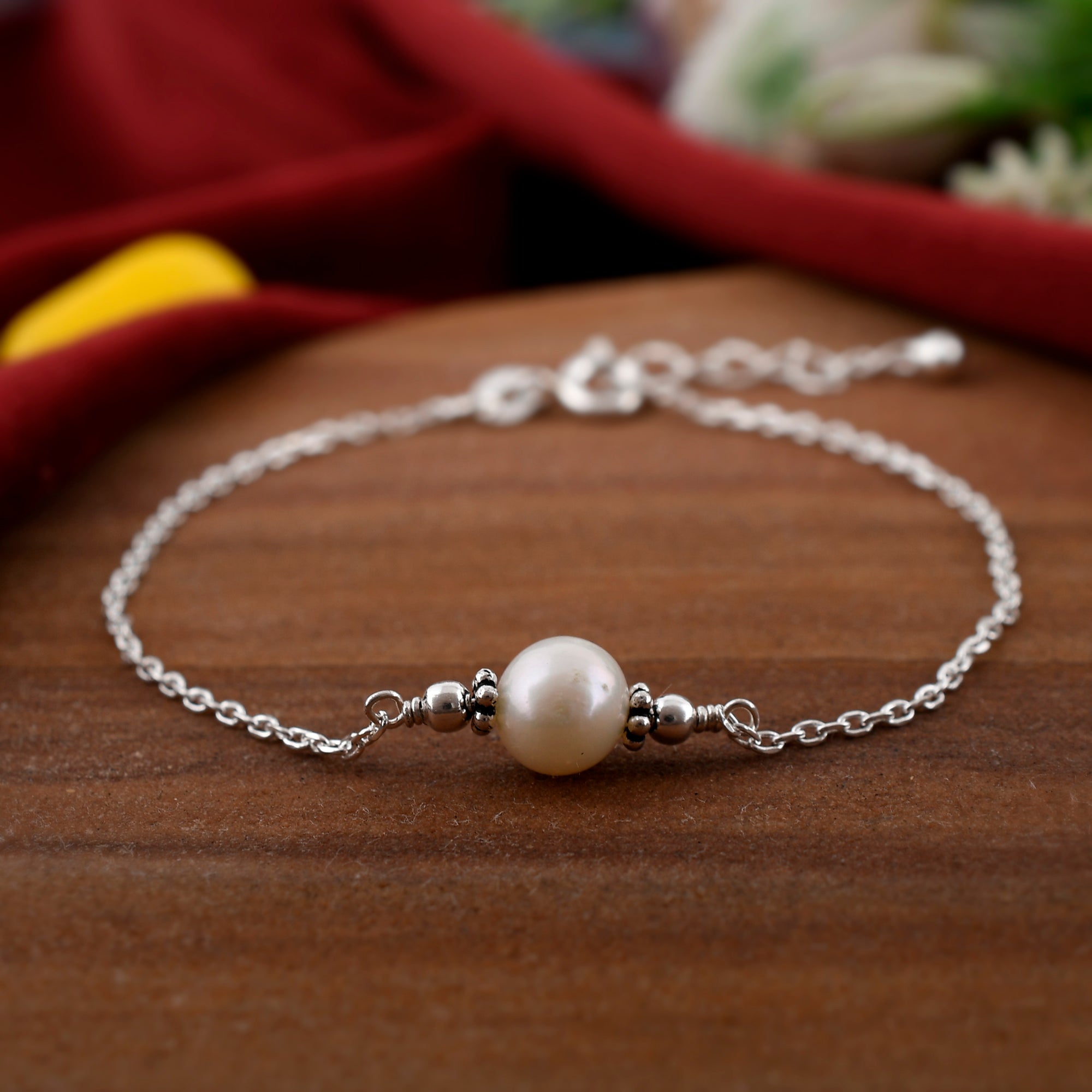 Taraash 925 Sterling Silver Pearl Bangle For Women