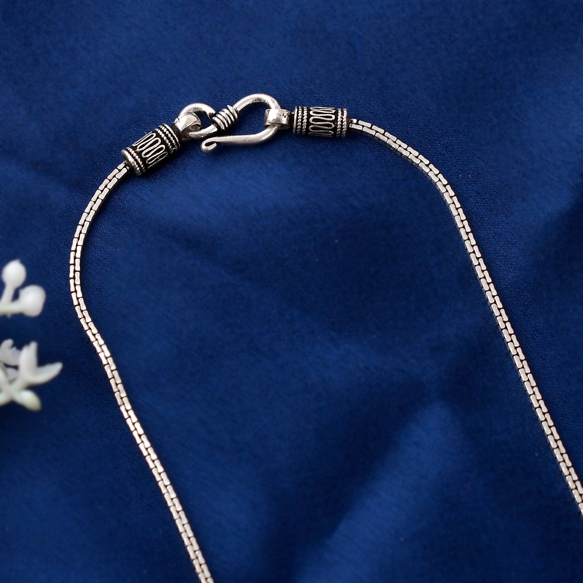 24 Inch 925 Sterling Silver Men's Chain Necklace - NKM6767-24SVJJJ