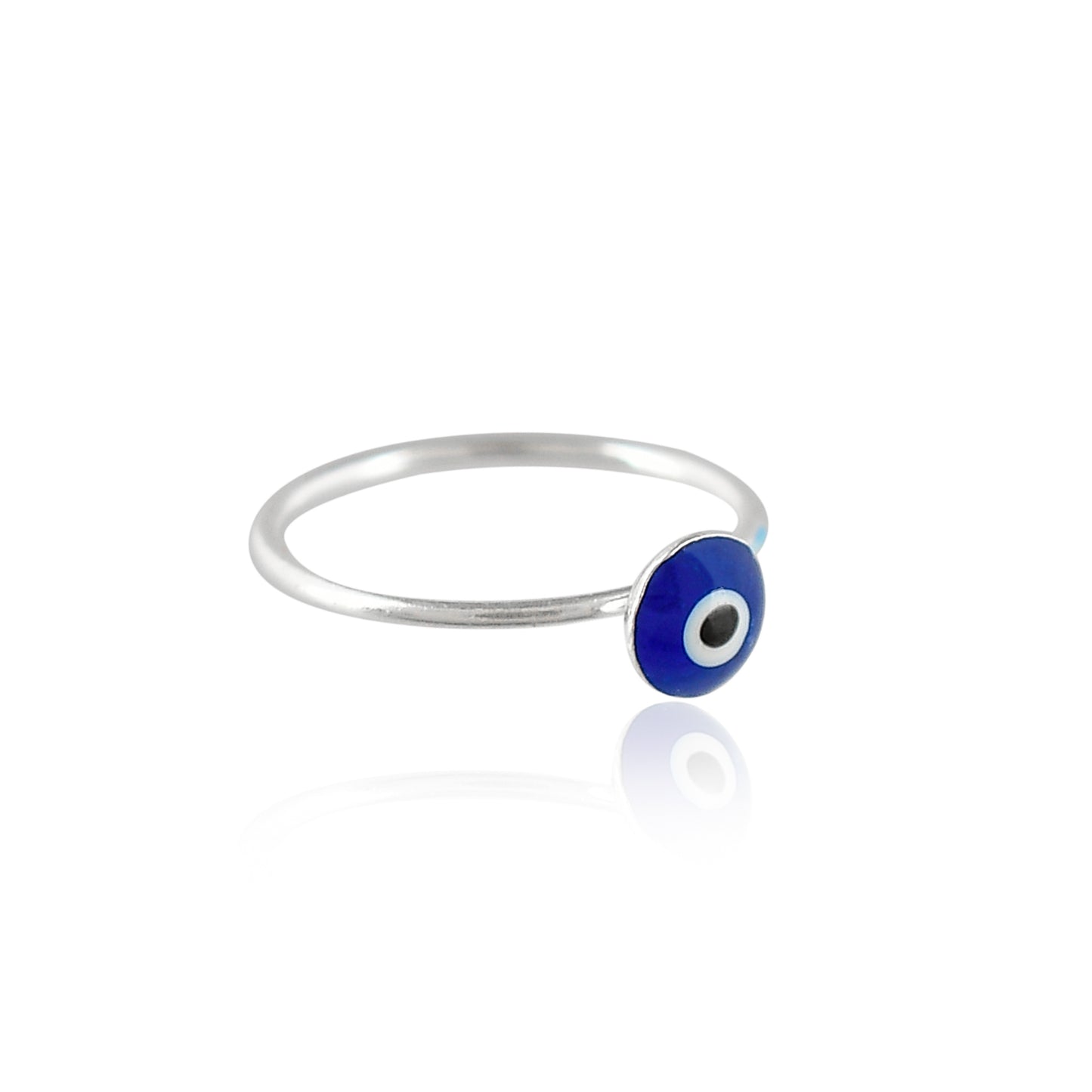 Sterling Silver Evil Eye Nose Ring for Women - 10mm