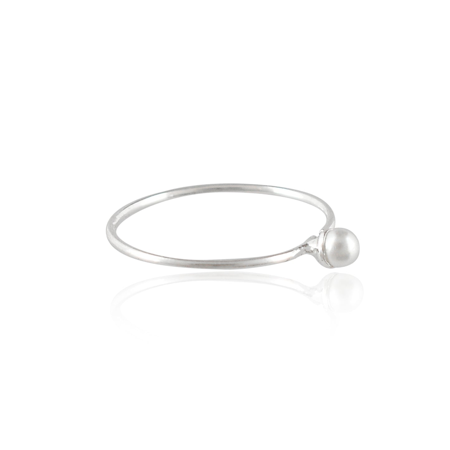Sterling Silver 925 Pearl Nose Ring for Women & Girls