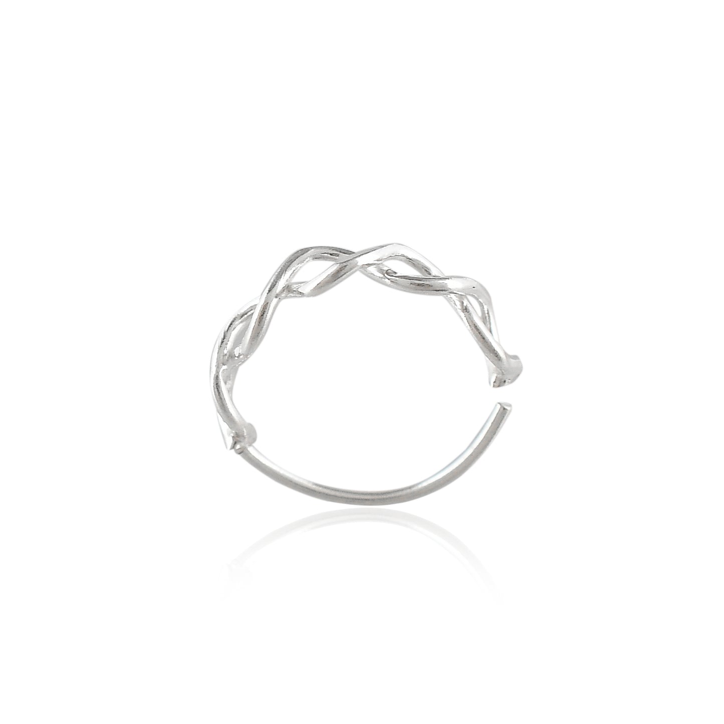 Silver Coiled Hoop Nose Ring for  Girls