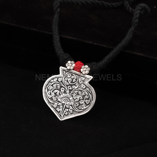 925 Sterling Silver Indian Traditional Oxidized Necklace