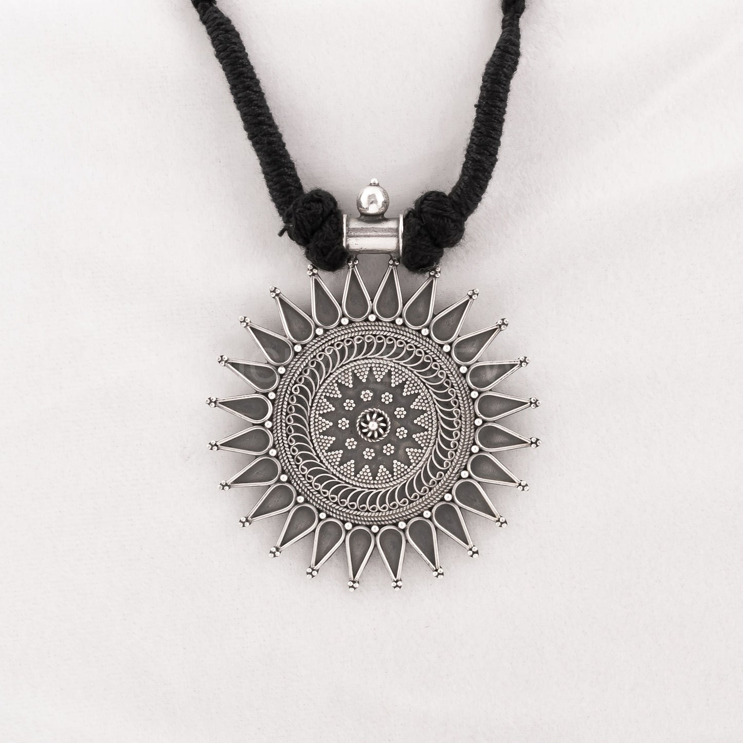 Solid Sterling Silver Oxidized Traditional Necklace