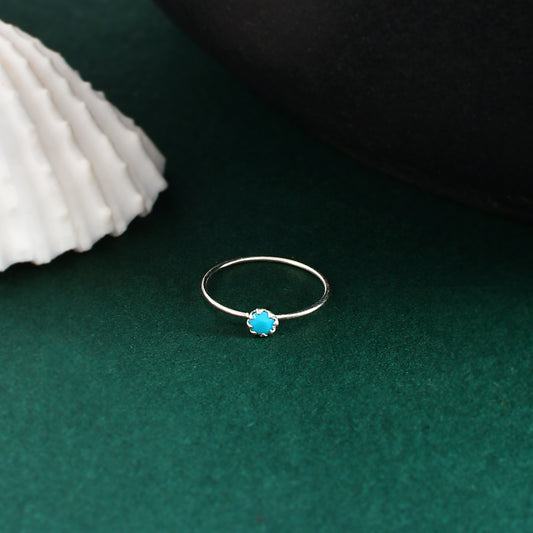 Sterling Silver 925 Turquoise Nose Ring - 10mm