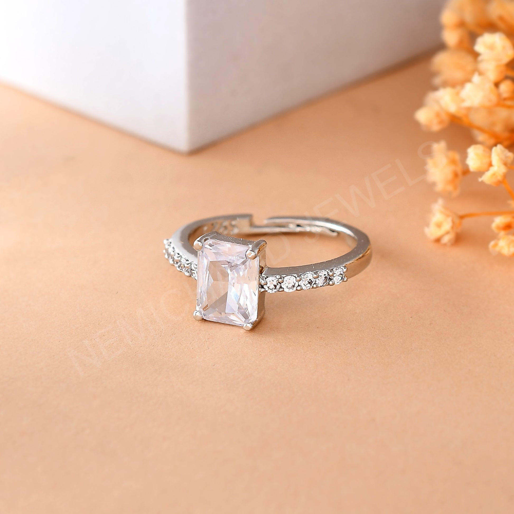 adjustable silver ring women