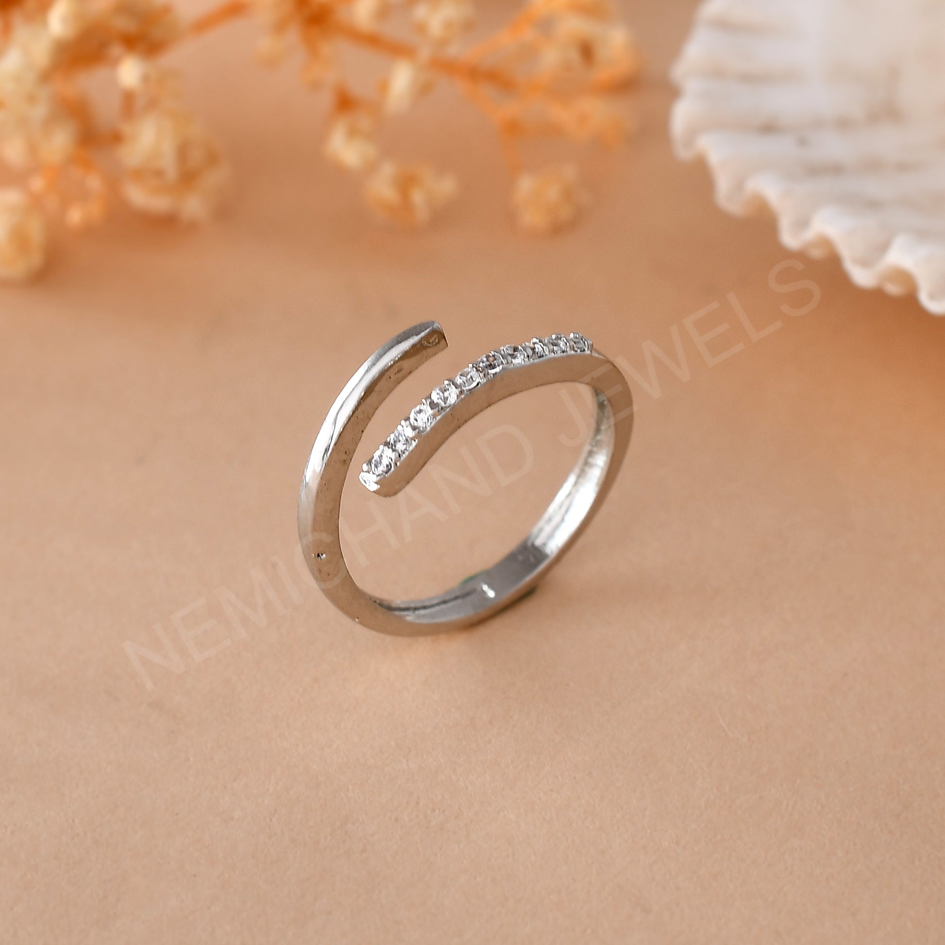 cz  silver ring for women