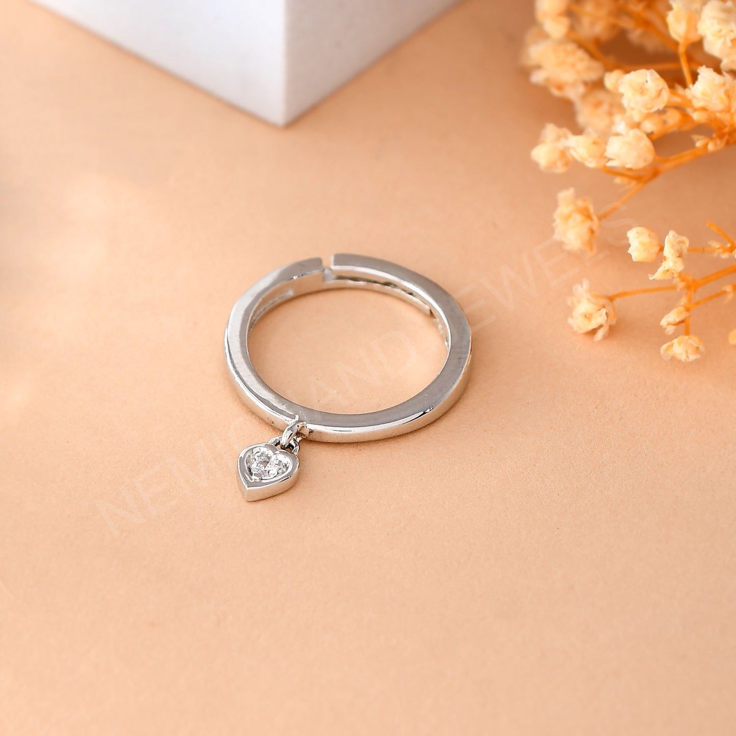 heart ring adjustable ring 