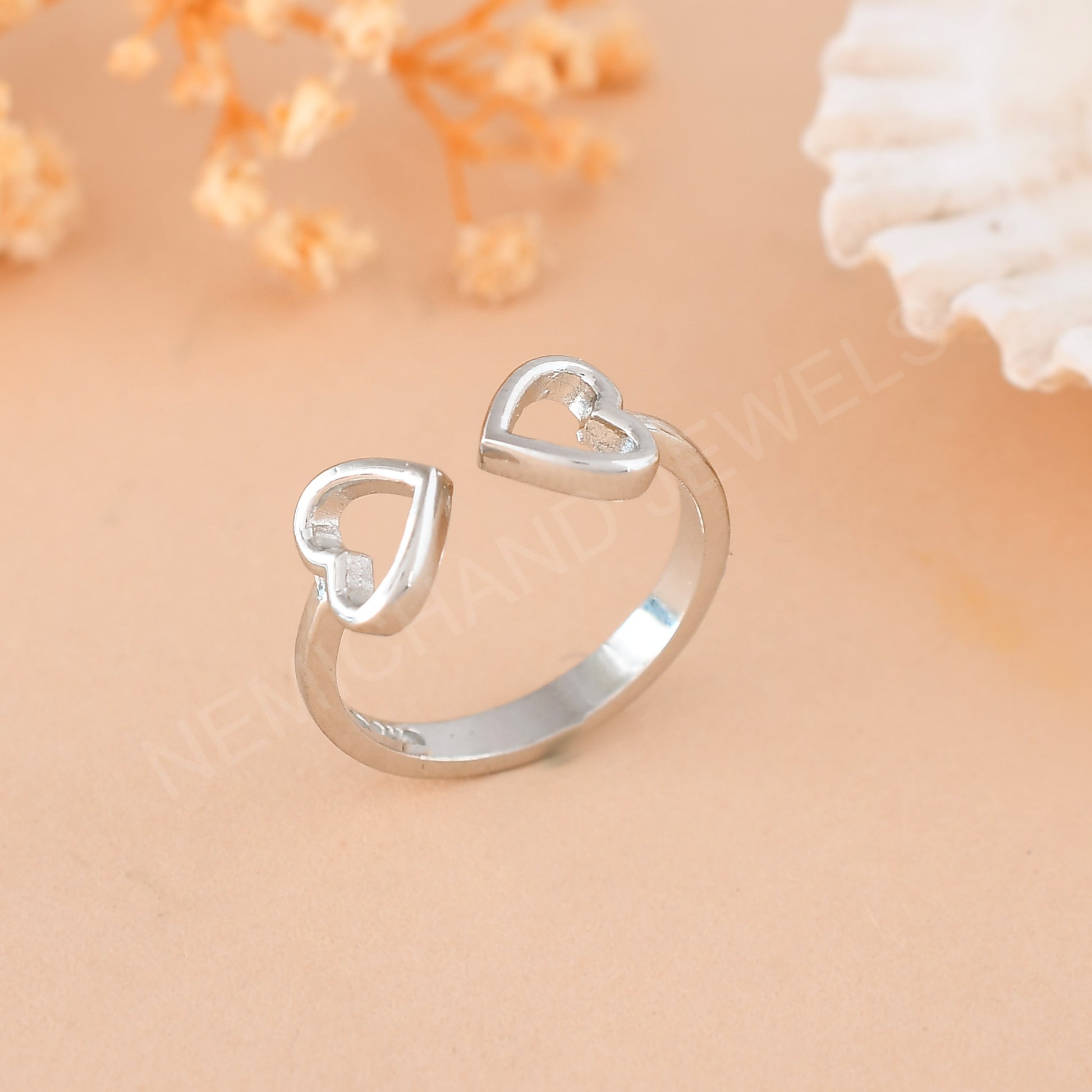 adjustable heart ring