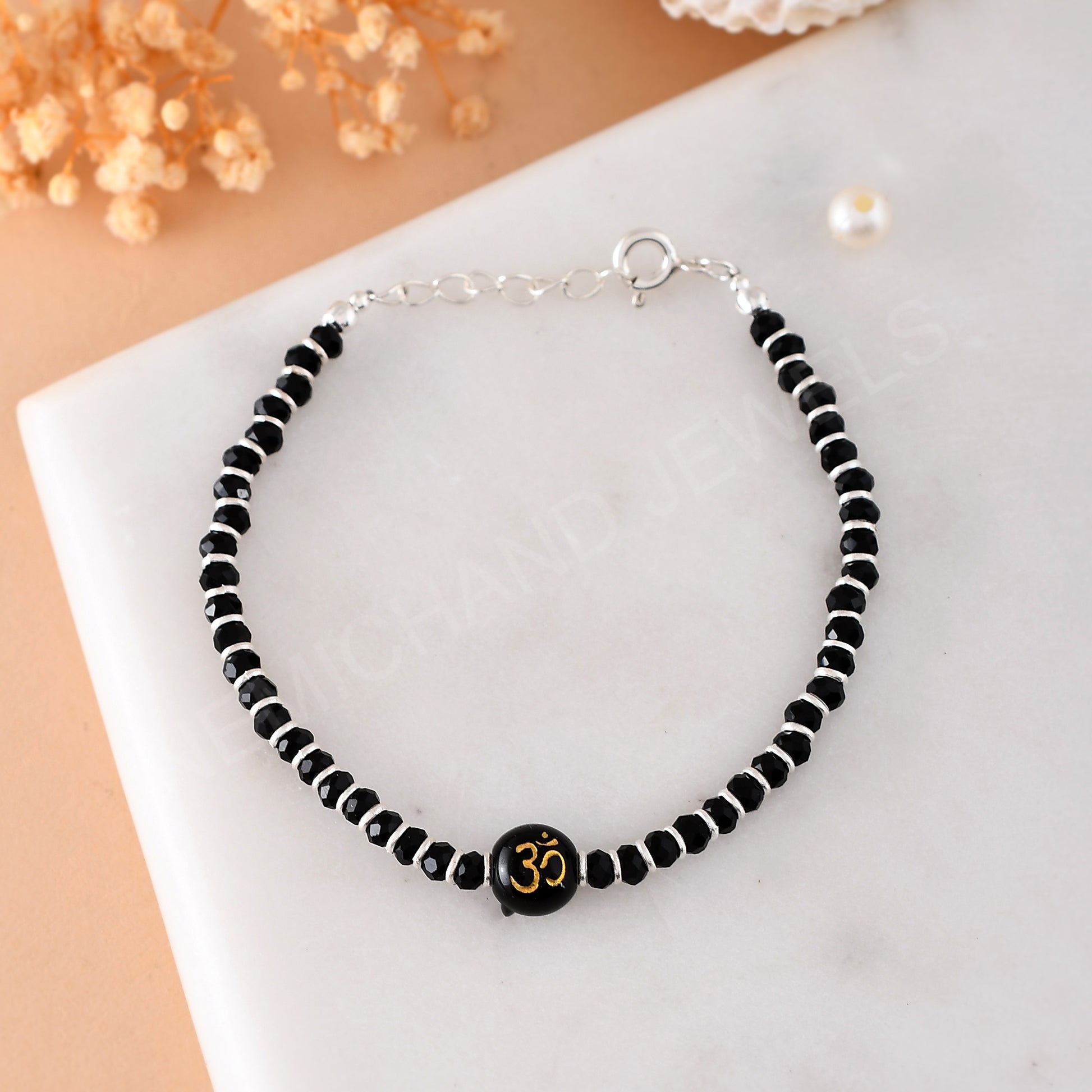 om nazariya bracelet silver