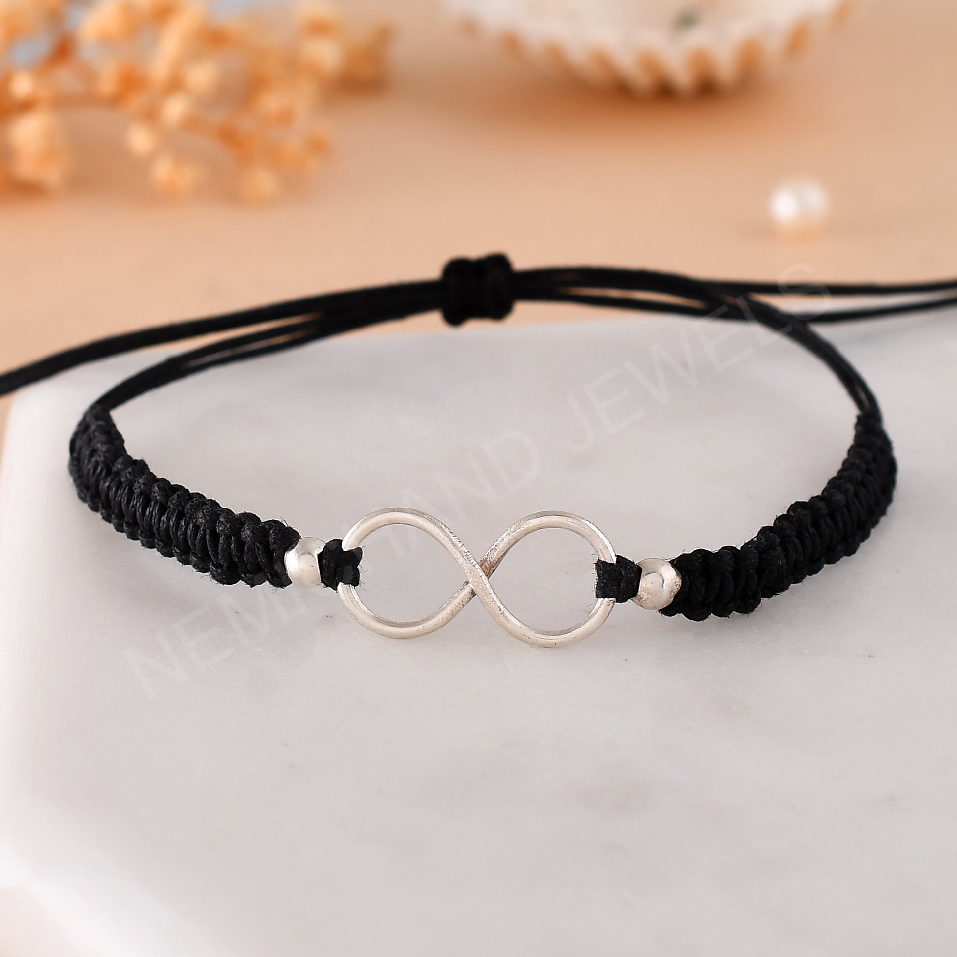 adjustable infinity bracelet silver