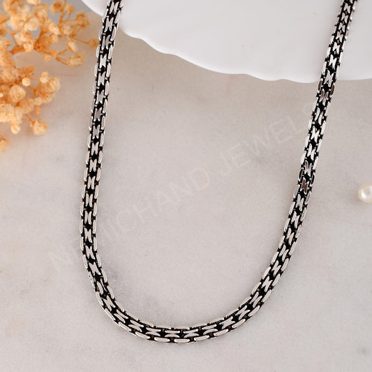 oxidised chain for men