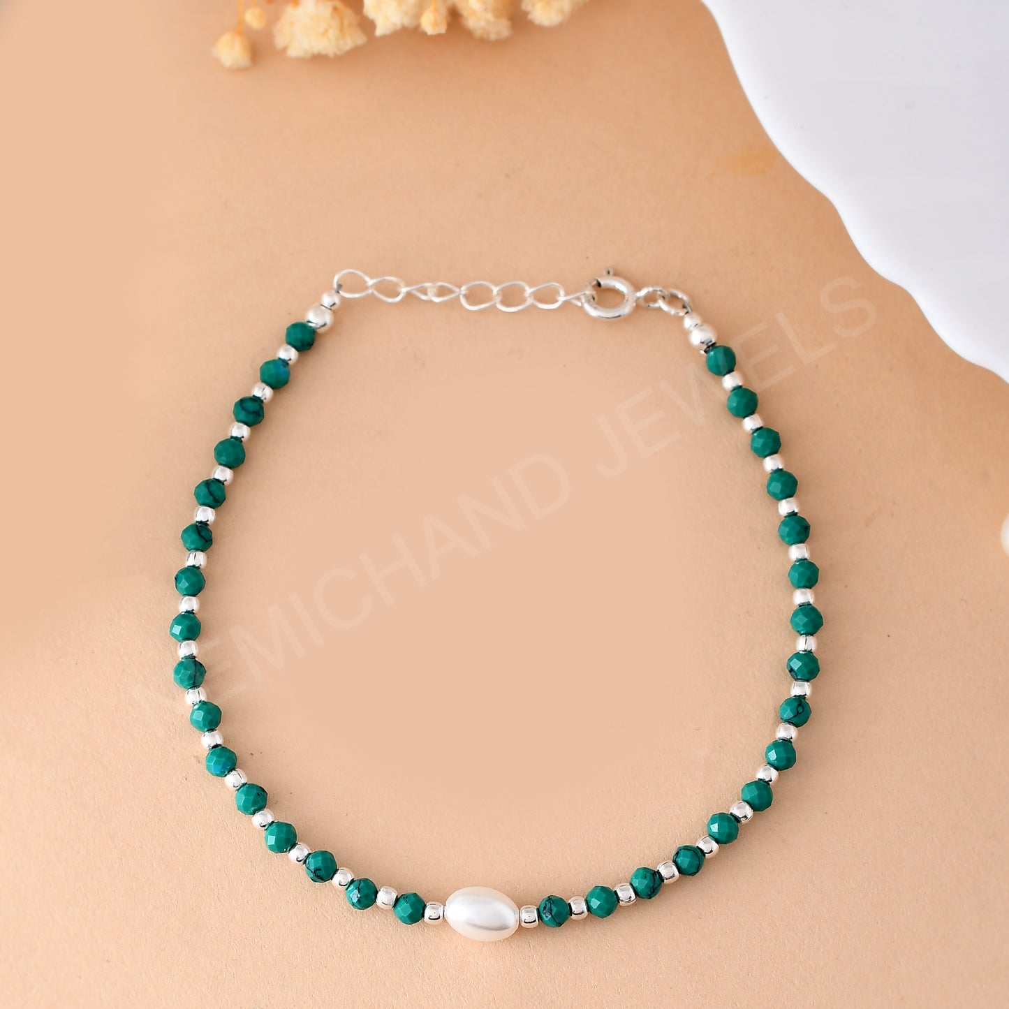 pearl bracelet women silver