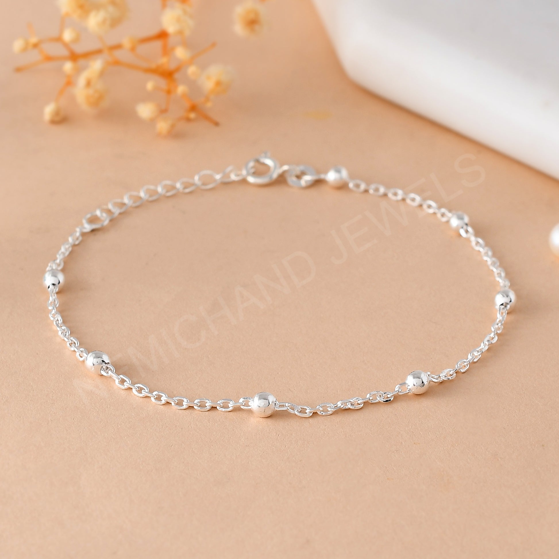 pure silve ball bracelet women