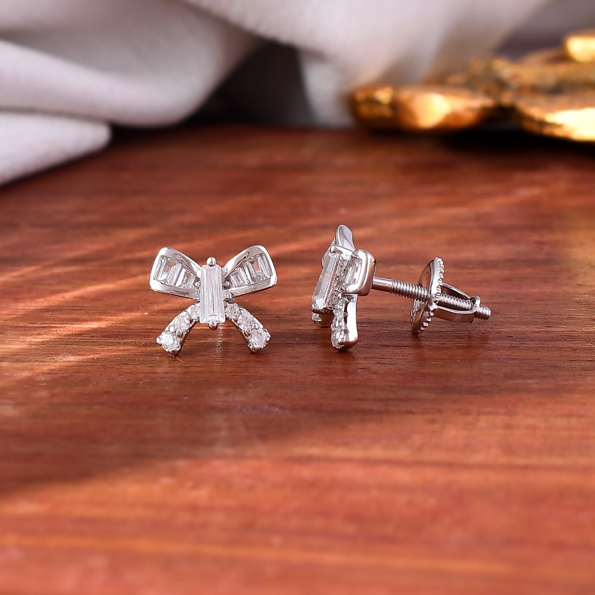 tiny earring stud silver