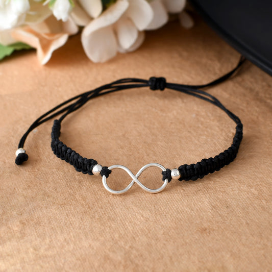 infinity anklet silver