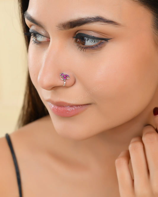 silver nose pin