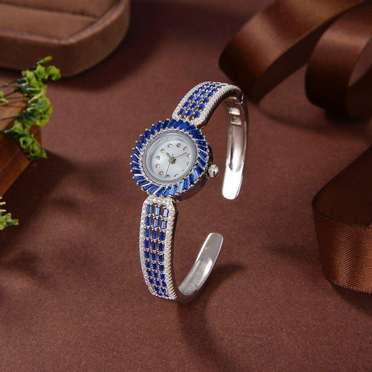 diamond watch bangle