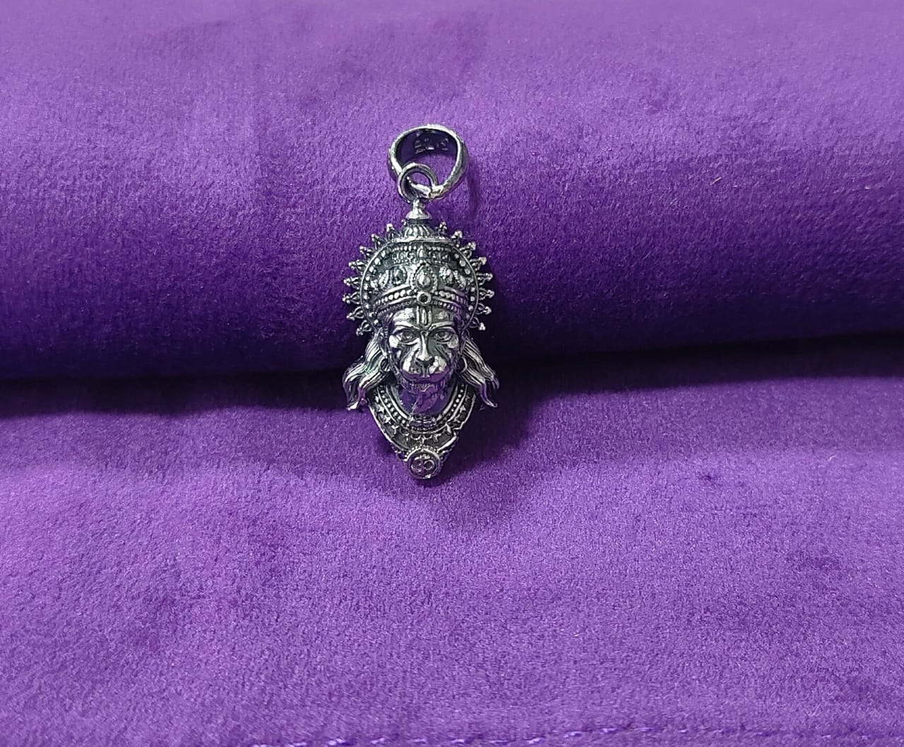 Silver 925 Divine lord Bajarangbali Hanuman Pendant Locket