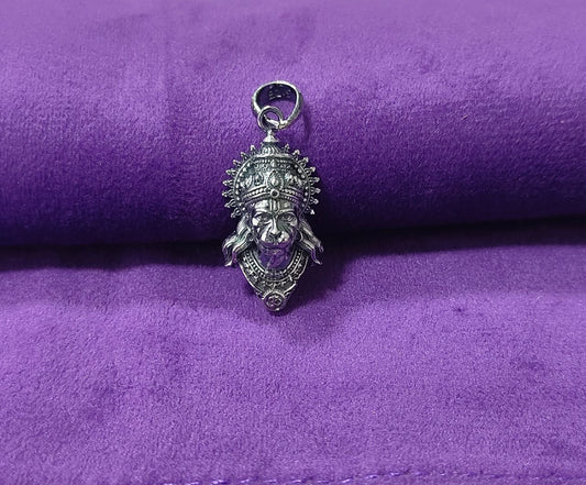 Silver 925 Divine lord Bajarangbali Hanuman Pendant Locket- Nemichand Jewels