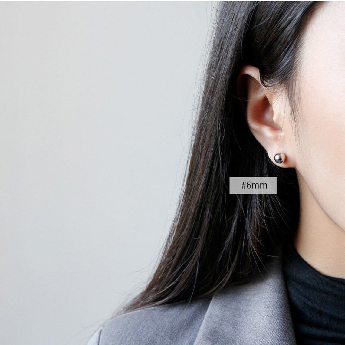 Tiny silver online ball stud earrings