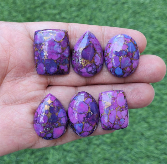 Natural Purple Mohave Copper Turquoise Gemstone Lot