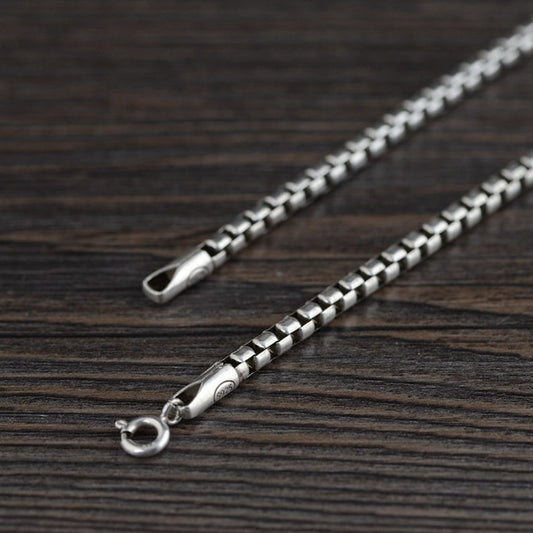 Sterling Silver Box Chain For Men & Women