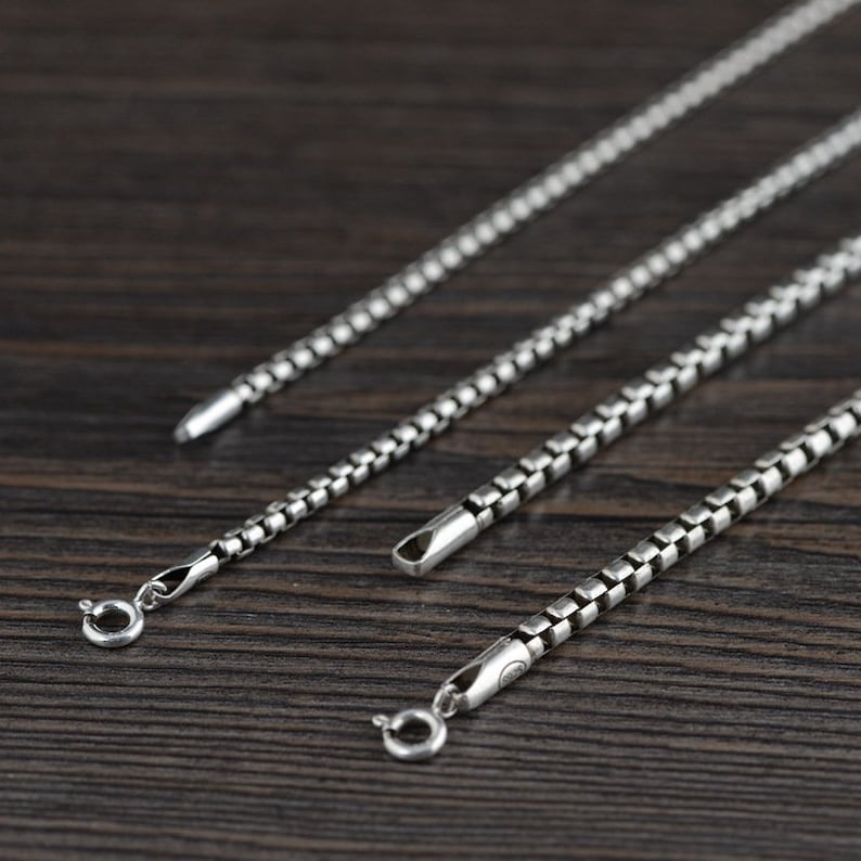 Sterling Silver Box Chain For Men & Women