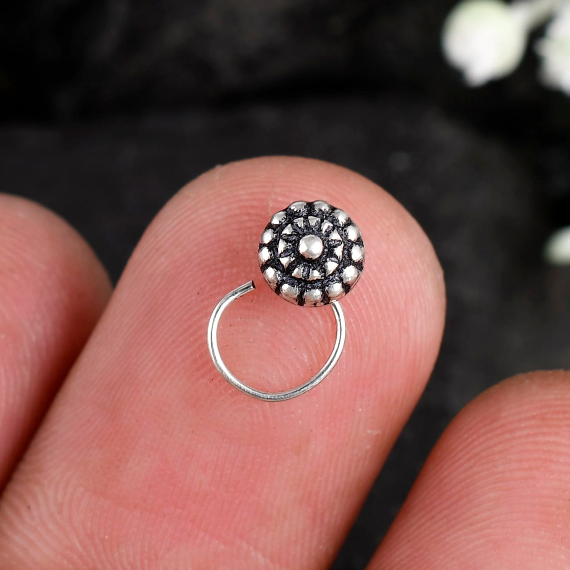 925 Sterling Silver Round Nose pin For Women – NEMICHAND JEWELS