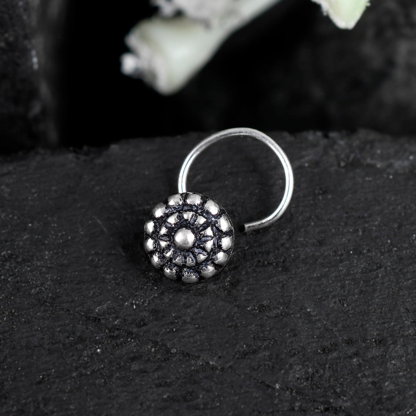 silver nose pin