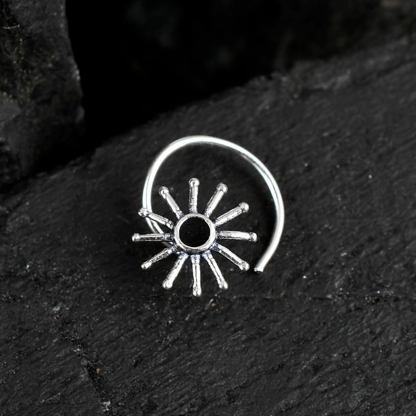 nose pin silver
